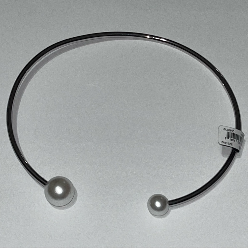 Rebecca Minkoff‎ Open Collar Necklace With Pearl Ends New with Tag